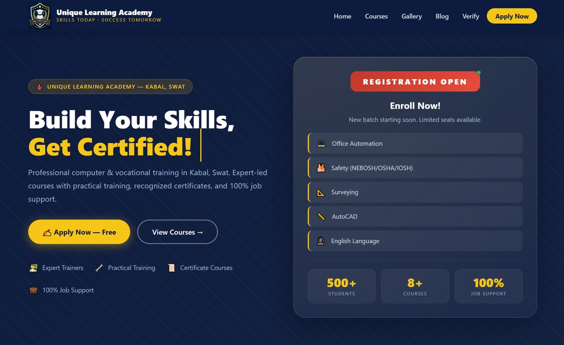 Unique Learning Academy | Computer Courses in Kabal Swat