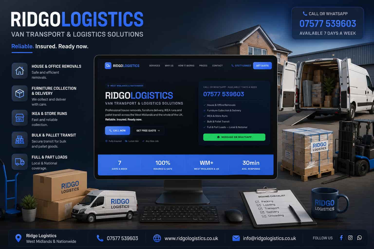 RidgoLogistics Website screenshot 2
