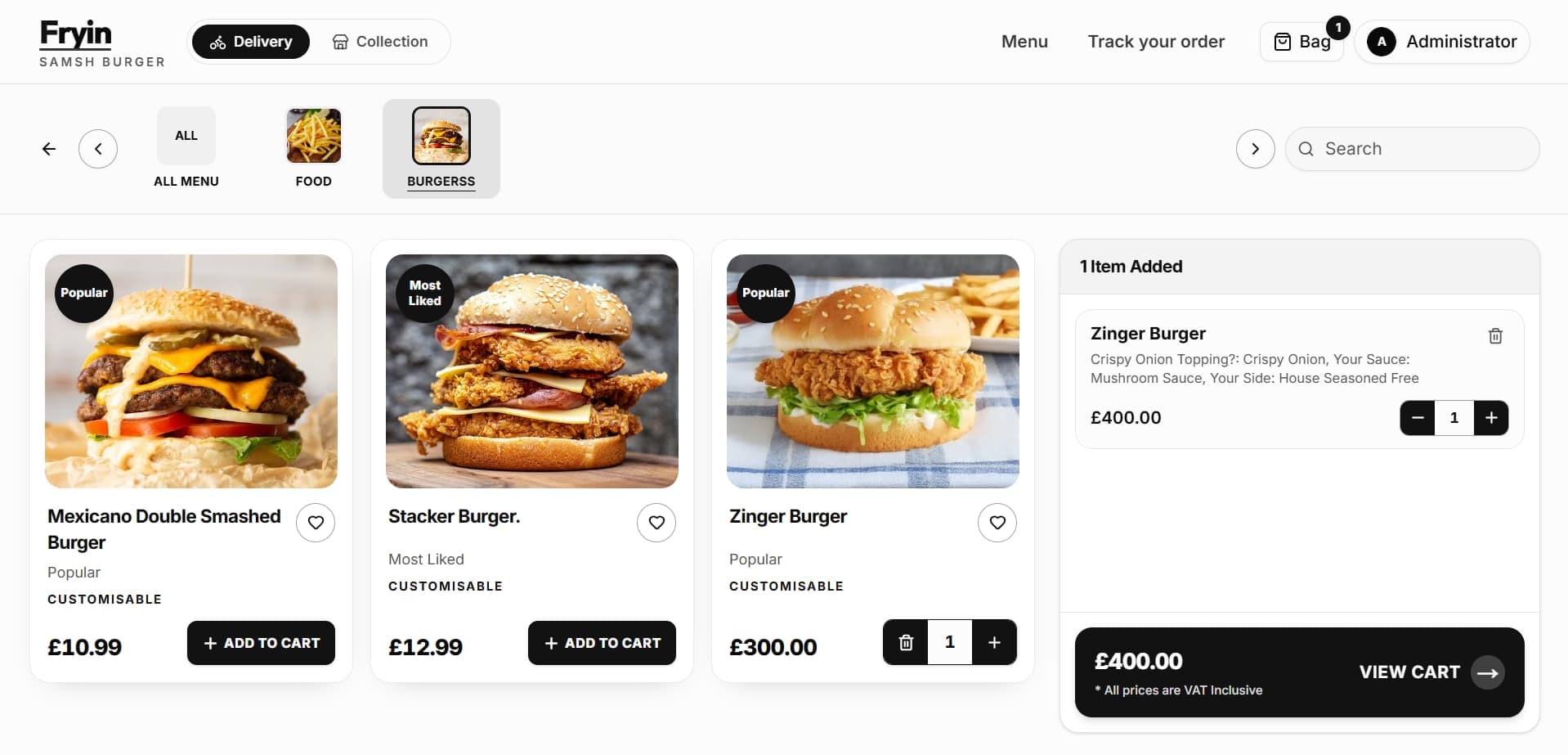 Fryin Samsh Burger Takeaway screenshot 2