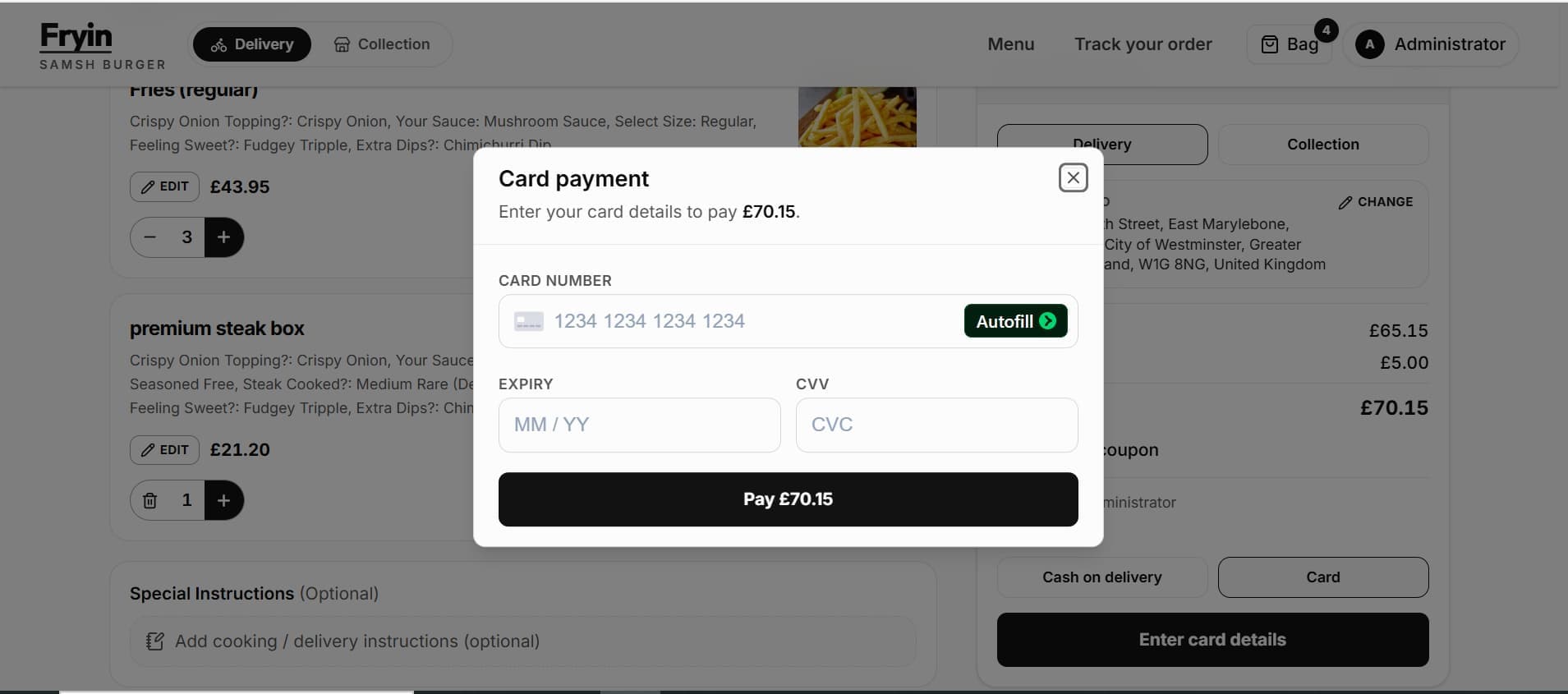 Fryin Samsh Burger Takeaway screenshot 4