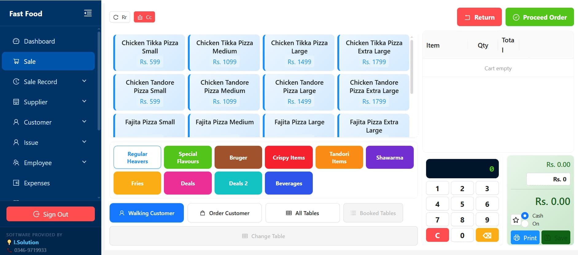 Fast Food POS System screenshot 2