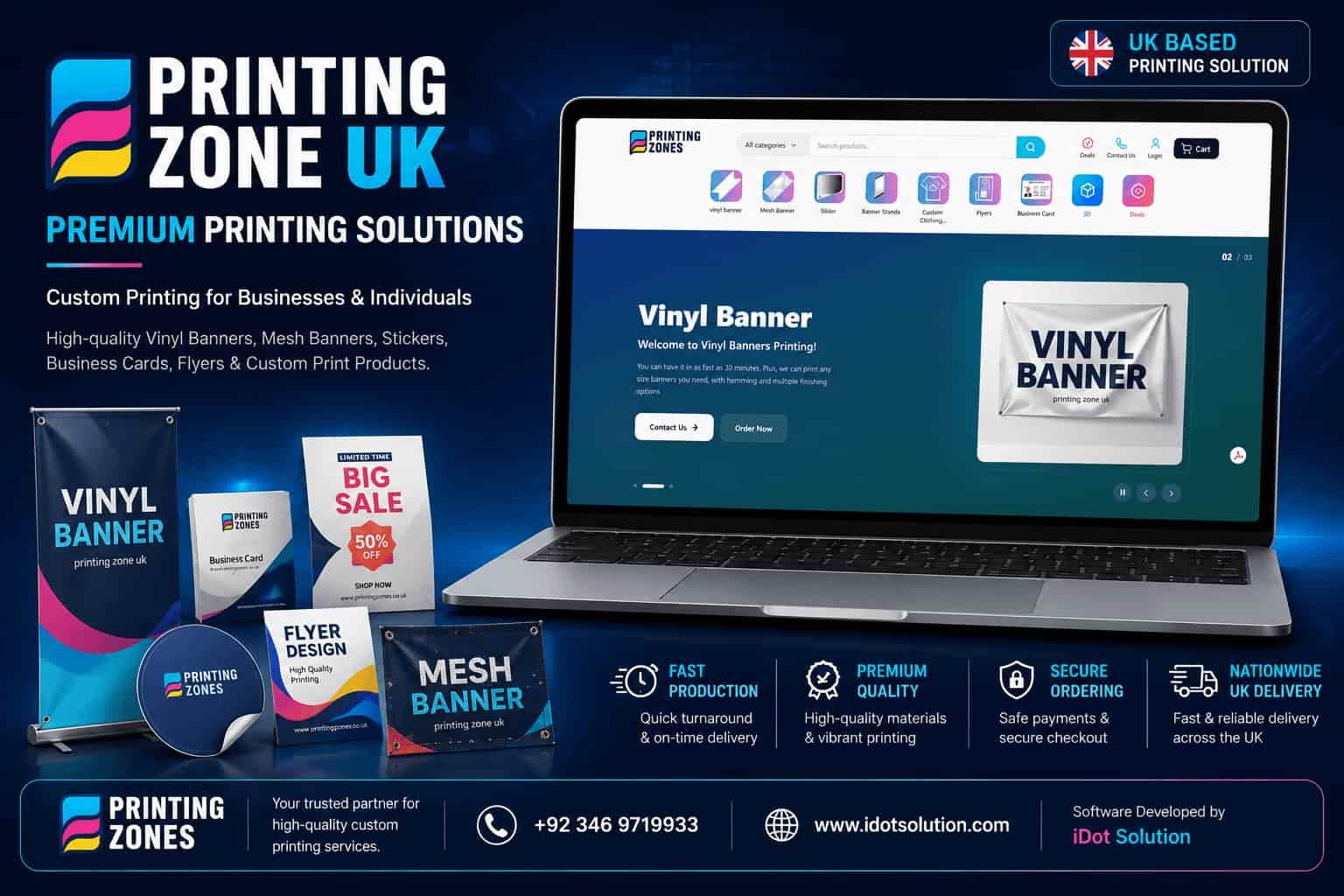 Printing Zones UK: E-Commerce Platform screenshot 2