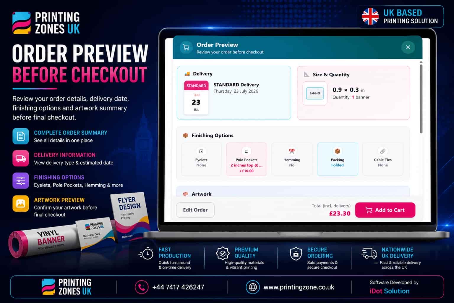 Printing Zones UK: E-Commerce Platform screenshot 4